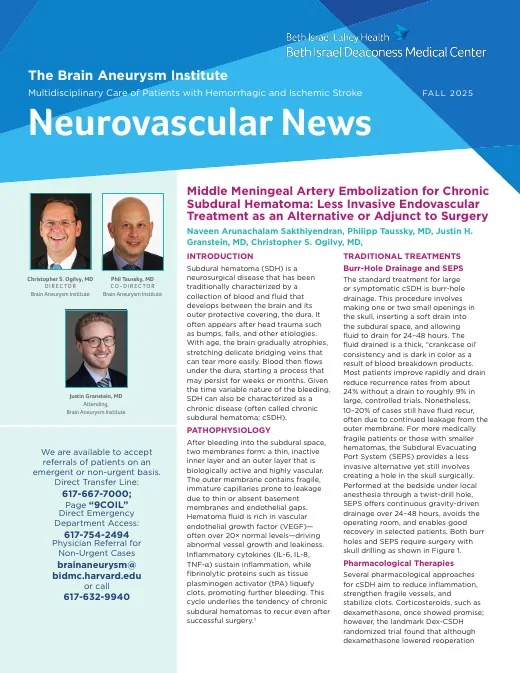 Cover of the Fall 2025 Neurovascular News