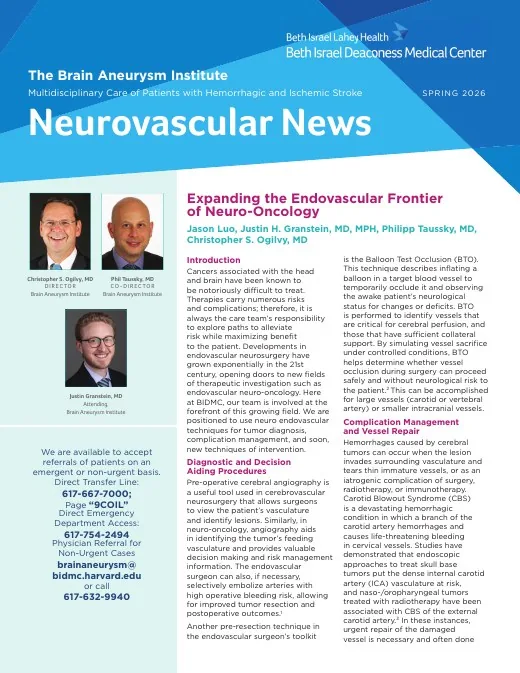 Cover of the Spring 2026 Neurovascular News